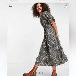 Top shop tiered midi